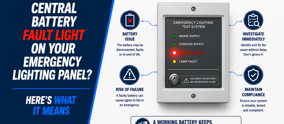 Central Battery Fault Light on Your Emergency Lighting Panel? Here's What It Means