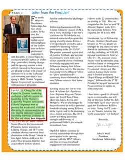 Eisenhower Fellowships President's Letter - Testimonial on Multi Nation Program led by Dr. Cheng Zhu