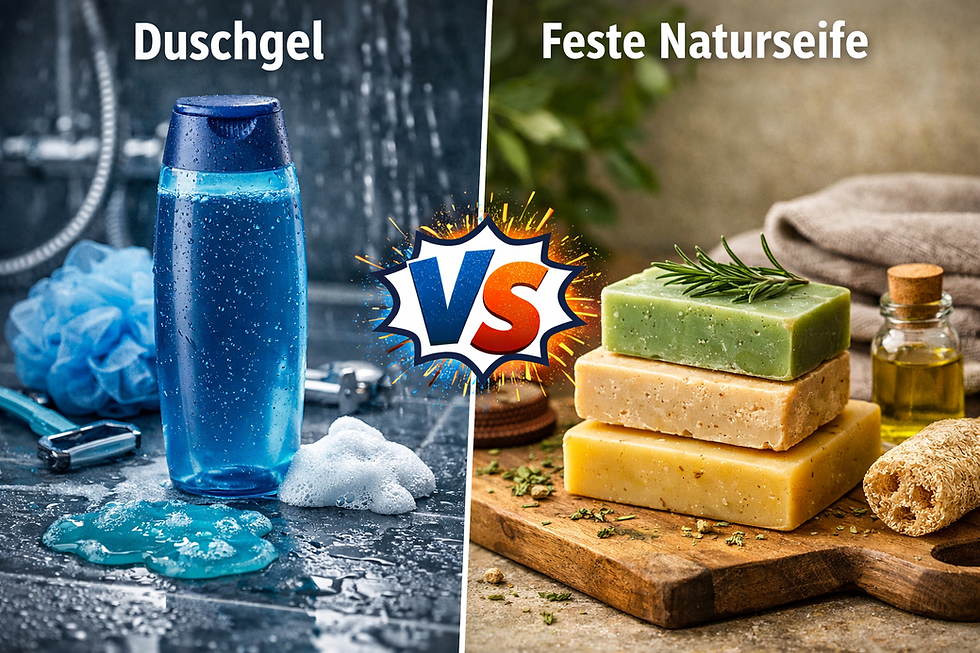 Duschgel vs feste Naturseife