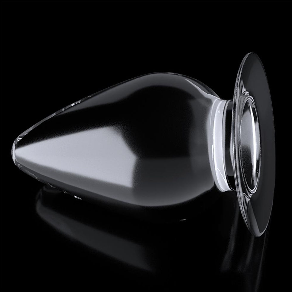Miniatura: Plug Anal Transparente Cônico King Size em TPE 11,5cm - 4,5" - LOVETOY CLEAR ANA