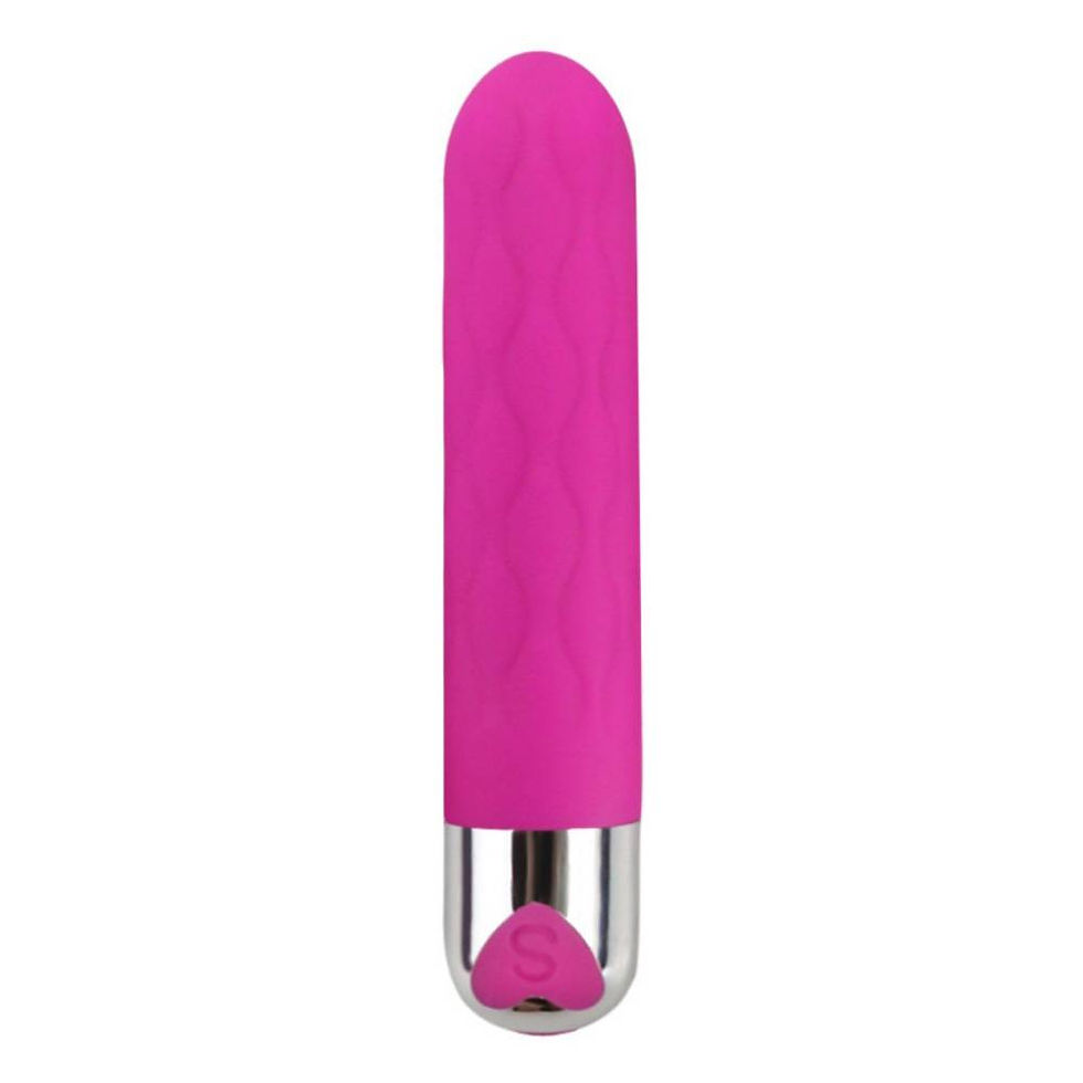 Miniatura: G-SPOT Vibrador Personal Ondulado Rosa 12 Modos de Vibrações Recarregável 13 cm 
