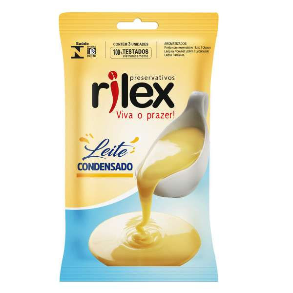Preservativo Leite Condensado RILEX - com 3 Unidades