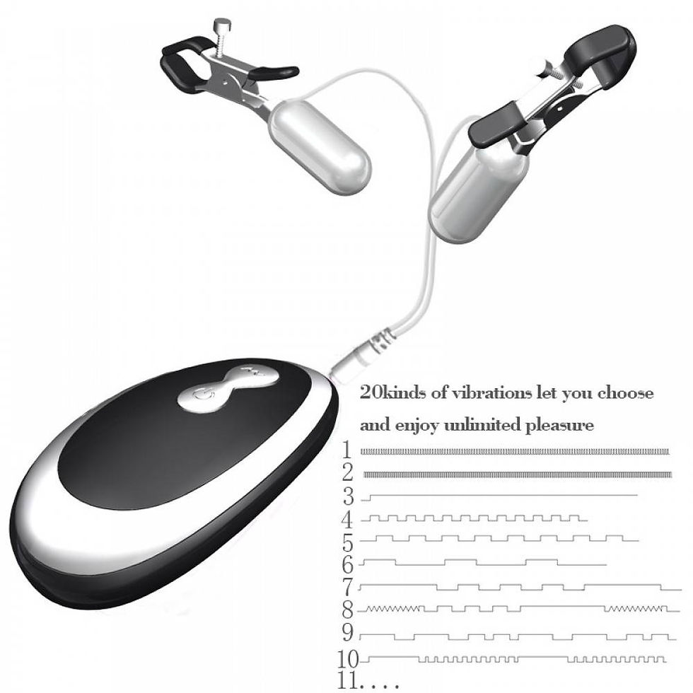Miniatura: Prendedor de Mamilos c/ Bullet 20 Níveis de Vibração - Breast Vibration Clip