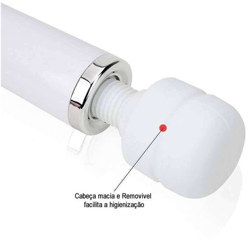 Vibrador Varinha Mágica - Vibro de Tomada Bi- Volt Hitachi - 36 cm - Branco