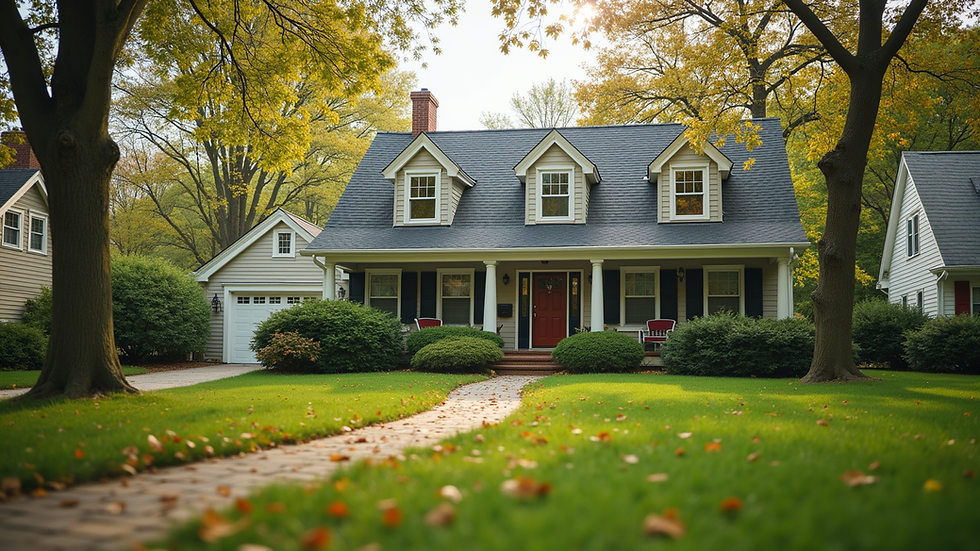 Eye-level view of a charming single-family home with a well-kept front yard in DuPont