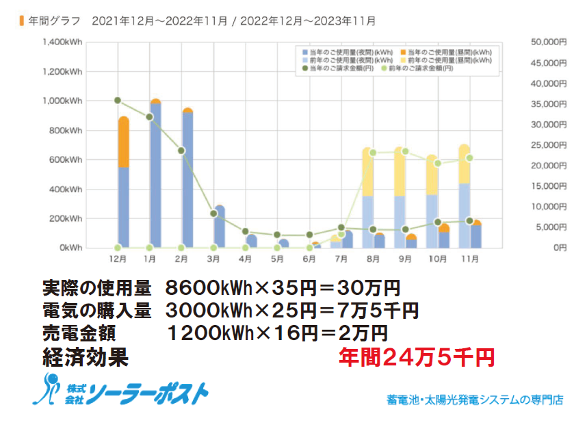 電気料金年間グラフ