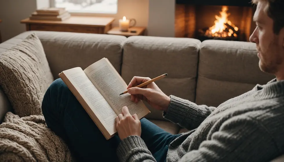 A person sitting by a window on a winter day, wrapped in a blanket and looking thoughtful—symbolising the quiet, reflective experience of Seasonal Affective Disorder and the importance of emotional support.