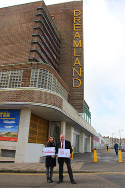 Katie from Dreamland and Roger Gale MP at Dreamland 2018