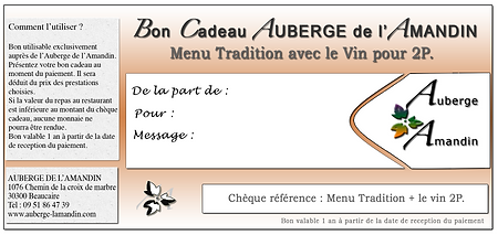 amandin bon cadeau 88 euros