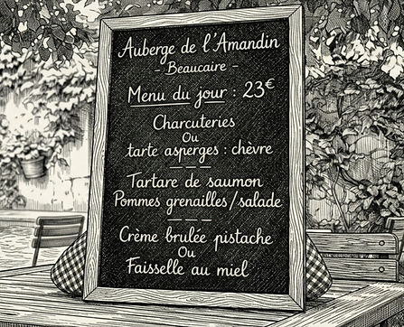 menu du jour auberge amandin