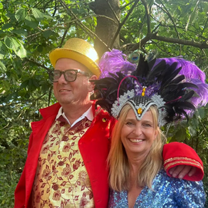 Daisy Steel and her husband Johnny at a friends’ 25th wedding anniversary party