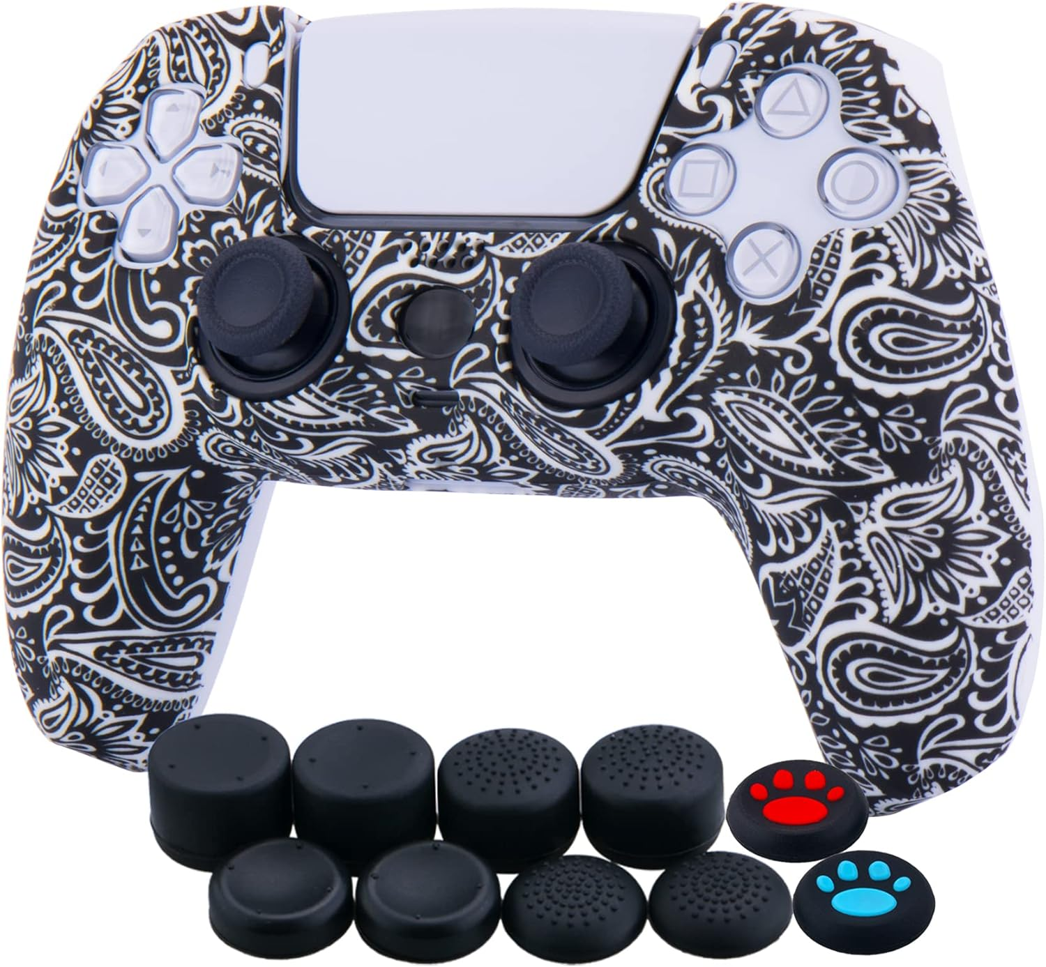 Water Transfer Printing Silicone Thickened Cover Skin Case for PS5 Controller X 