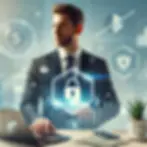 Business man securing investments