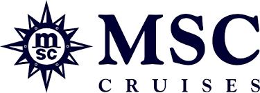 MSC Cruises logo with a compass rose, text reading MSC CRUISES.