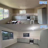 interior house painting Brisbane before and after residential renovation project