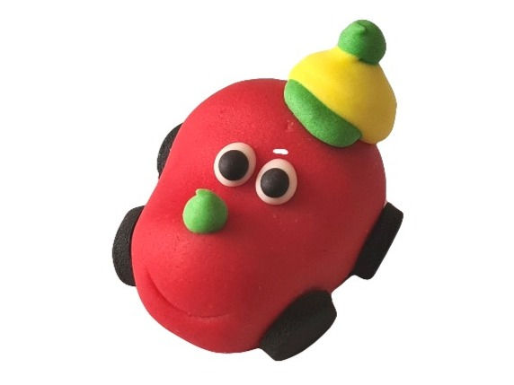 Mašīna ar cepurīti - sarkana