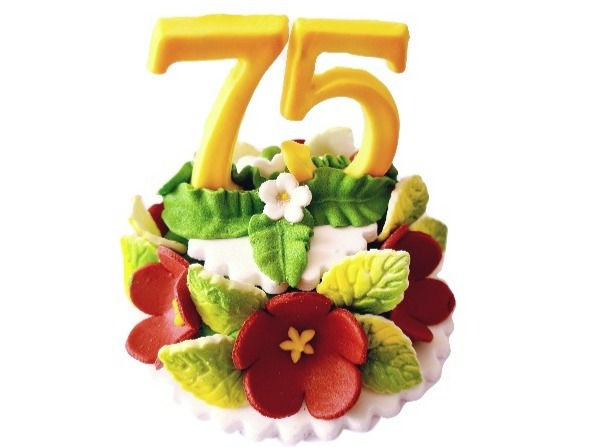 Sīktēls: Jubileju dekors "75 gadi"