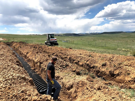 Owner Colton Mathews on the job site in Elizabeth, Colorado in Elbert County.