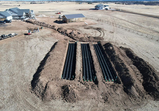 Septic System Install, leach field in Elizabeth, CO, in Elbert County.