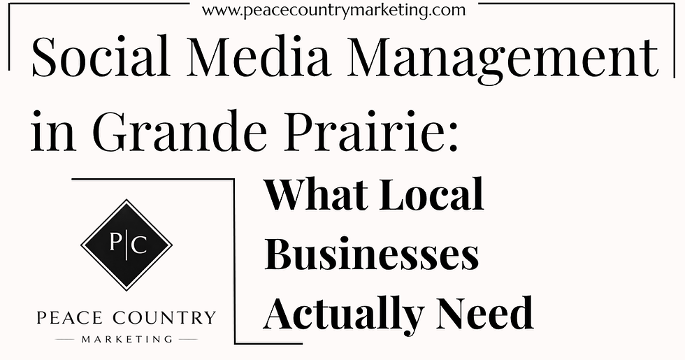 Social Media Management in Grande Prairie: What Local Businesses Actually Need in 2026