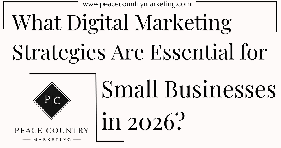 A graphic with the text "what digital marketing strategies are essential for small businesses in 2026"