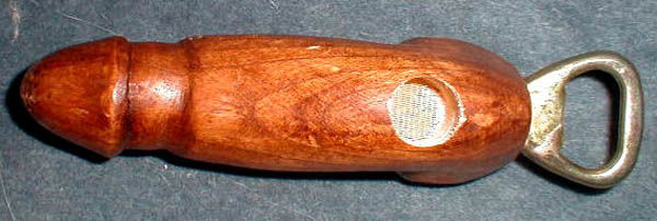 Thumbnail: Penis Phallic Bottle Opener Pipe 6-7" BROWN or BLACK comes with Bone-us