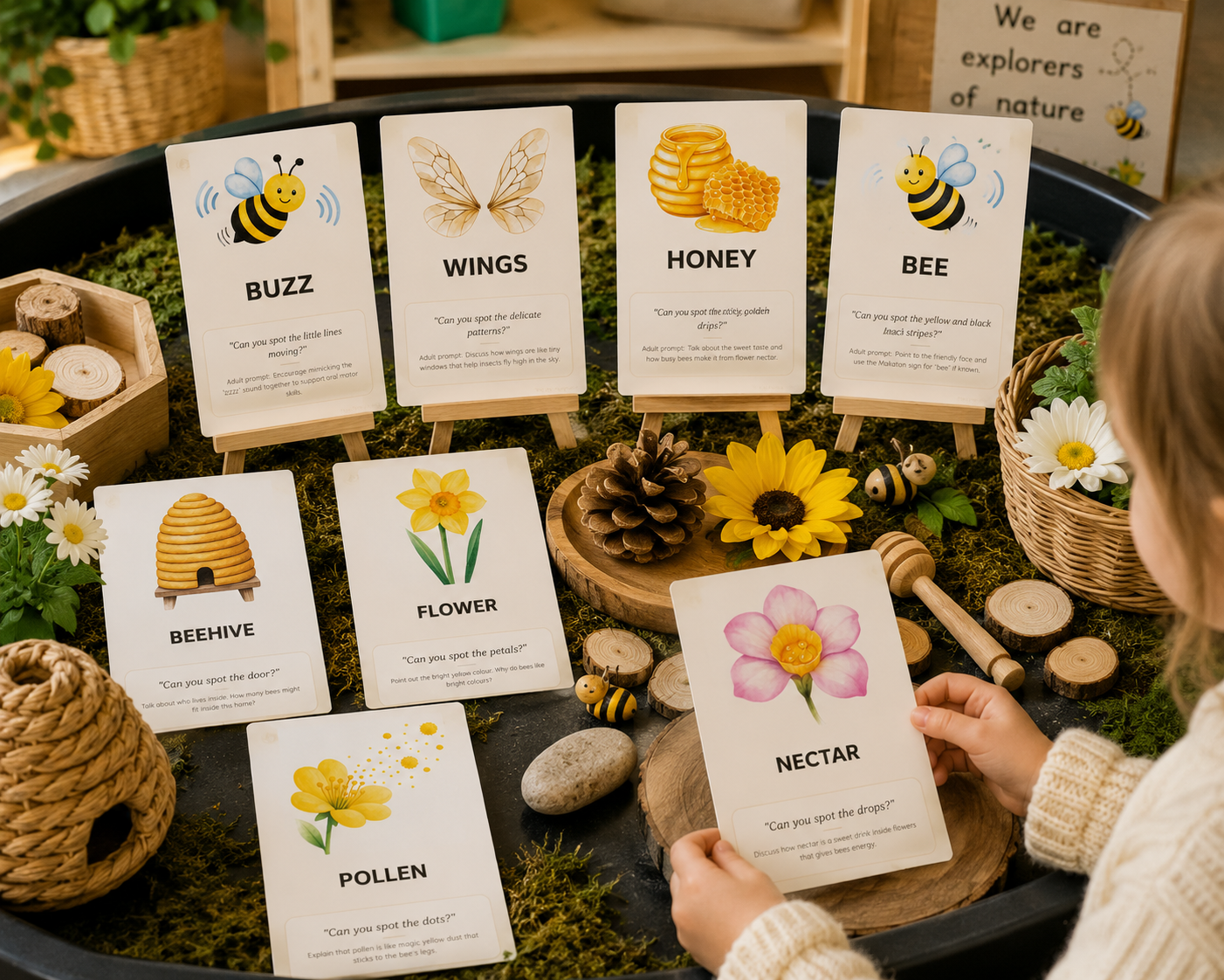 Bee Vocab Flash Cards Set - World Bee Day
