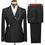 Miniatura: Men's Suit Two Piece Slim Work Clothing Business Korean Suit Wedding Dress