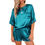 Miniatura: 2021 Spring Summer Solid Satin Silk Pajamas Plain Comfortable Women's Sleepwear