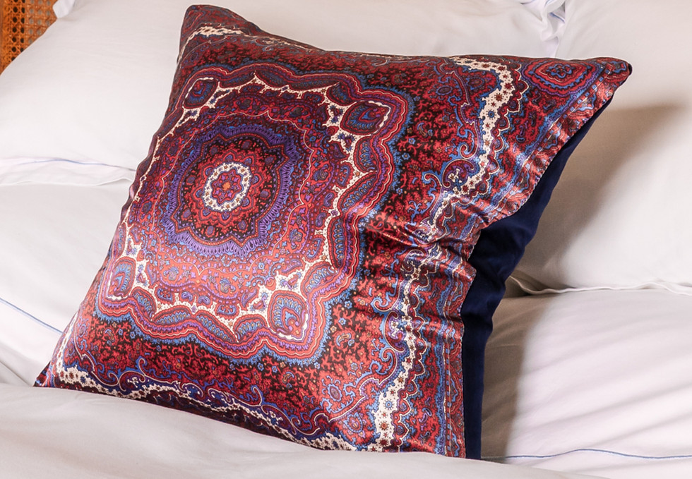 Handmade paisley cushion