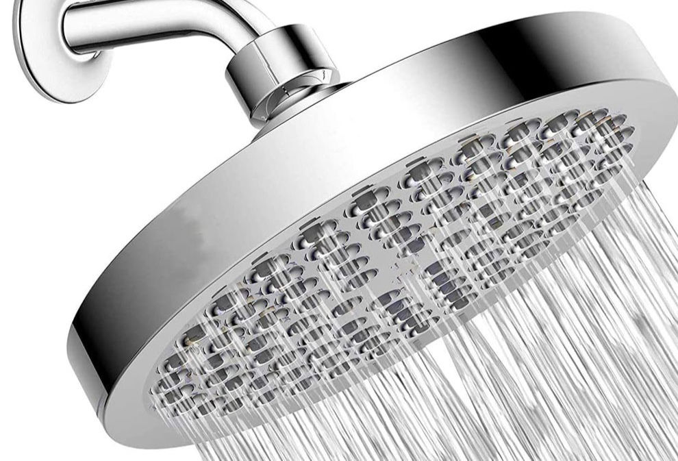 6-Inch High Pressure Rain Shower Head with Adjustable Arm