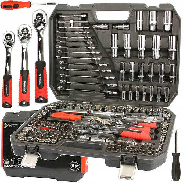 Набір інструментів MAR-POL M582221 CrV 216 ел.

