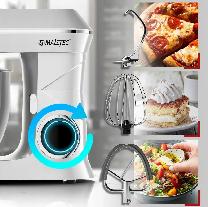 Прев'ю: Тістоміс планетраний міксер планетарний MalTec 2200W 6L Silver