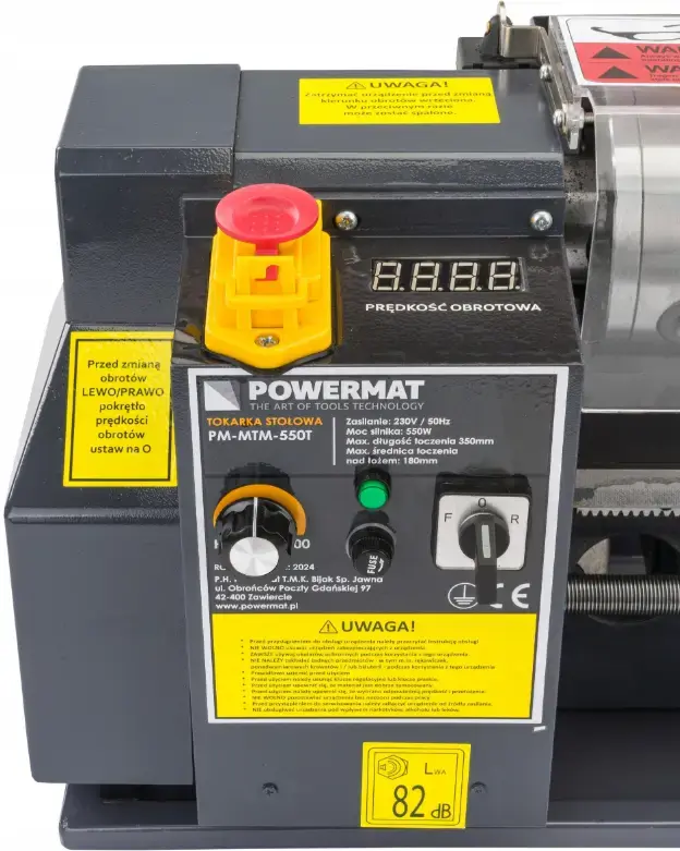 Прев'ю: Токарний верстат для металу і дереву 0-2500об/хв Powermat (Польща)