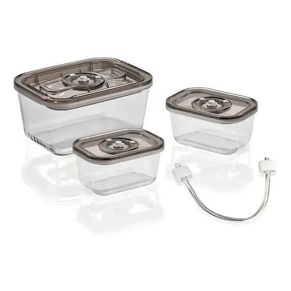 Прев'ю: Набір скляних вакуумних контейнерів Caso VacuBoxx Eco-Set 3шт. Німеччина