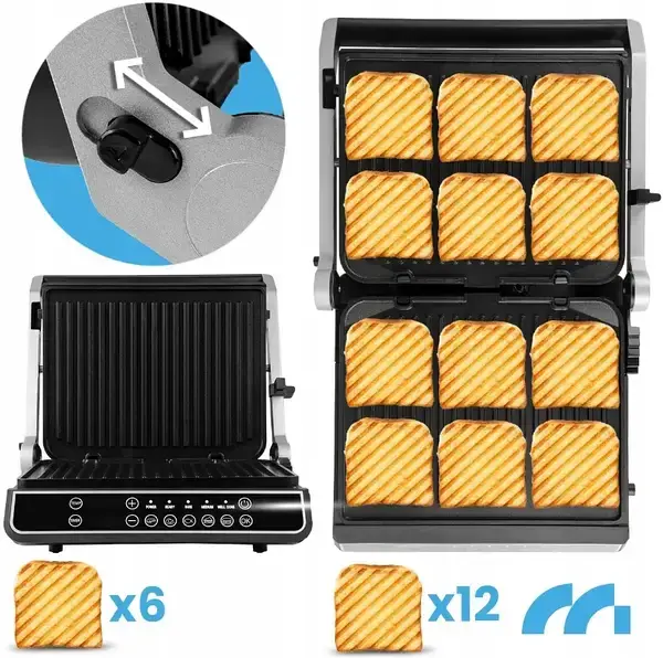 Прев'ю: Електрогриль контактний MalTec SM5000W-PRO 2500Вт (Польща)