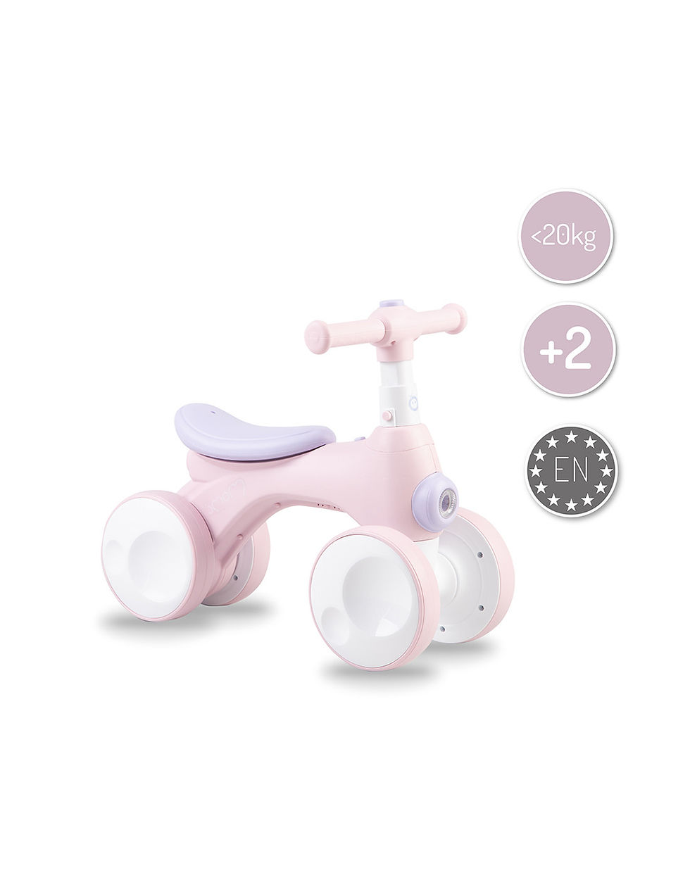 Прев'ю: Велобіг MoMi TOBIS Pink (зі світлом і мильними бульбашками)