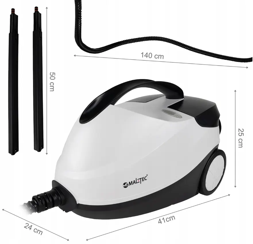 Пароочисник MalTec HDS7000W-PRO 2000 Вт, парова швабра та очищувач з повним набором насадок  Опис