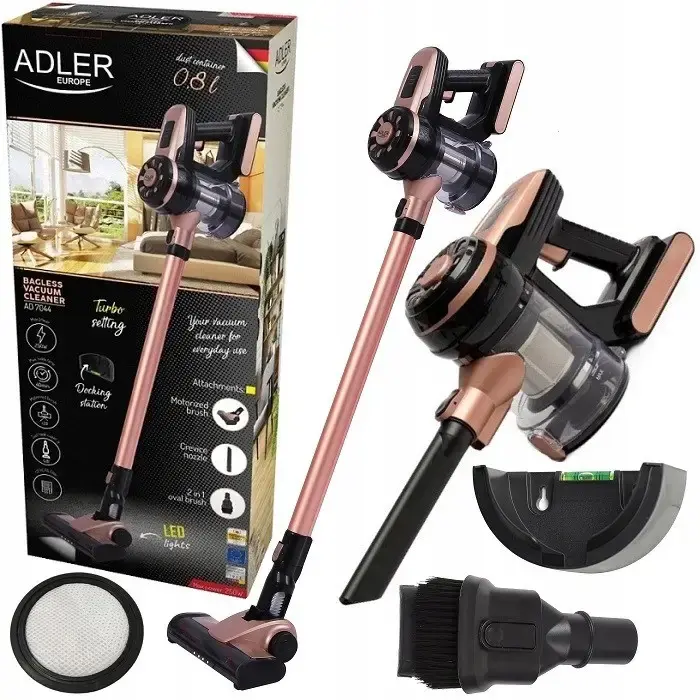 Вертикальний акумуляторний бездротовий пилосос Adler AD 7044 (2200 mAh, Польща)