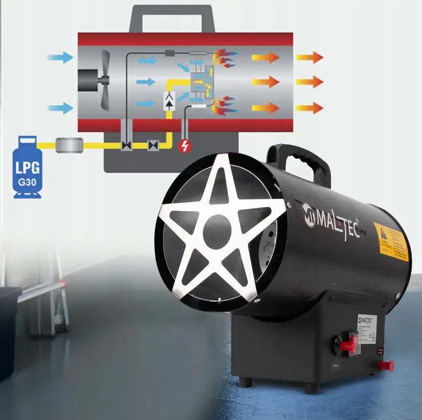 Прев'ю: Газовий нагрівач гармата Maltec 25кВт (Польща)