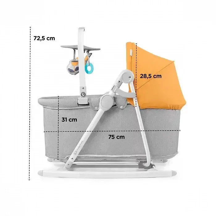 Прев'ю: Шезлонг-гойдалка дитяча 5в1 Kinderkraft Nola Stone Gray