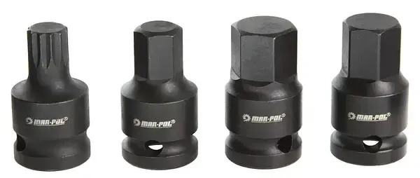 Прев'ю: Набір головок для обслуговування гальмівних супортів 1/2″ 16 шт Mar-Pol M58279
