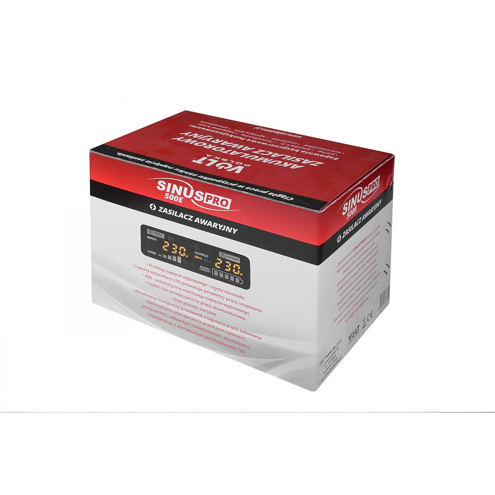 Прев'ю: ДБЖ Перетворювач напруги Volt Polska Sinus PRO 500 E 12/230V (350/500W)