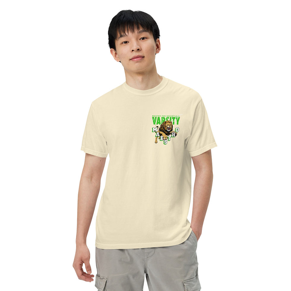Thumbnail: MAESTRO "MAESTRO VARSITY" unisex garment-dyed heavyweight t-shirt