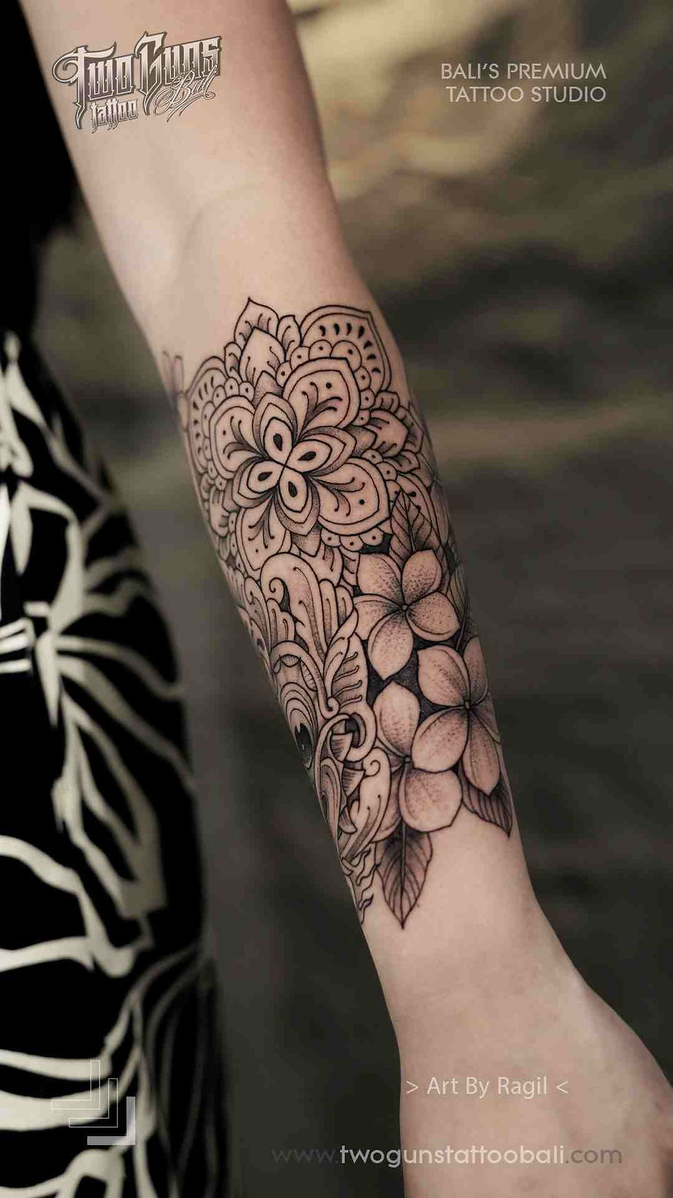 Fine-Line-Flower-Mandala-Sword-Tattoo
