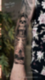 Black and Grey-Realistic-Darkside-Skull-Tattoo