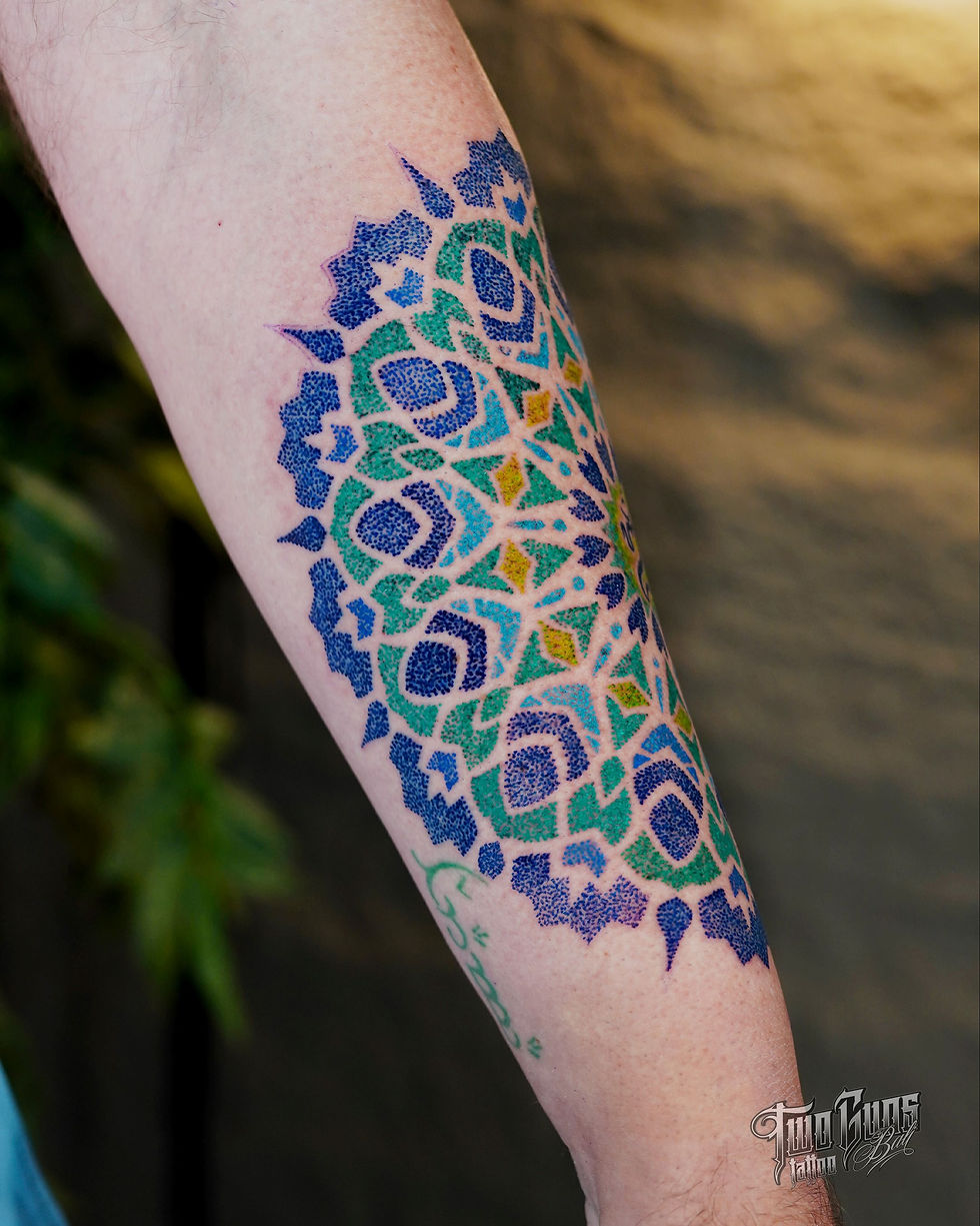 Colour-Forearm-Mandala-Tattoo-Shop