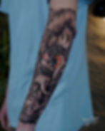 Balinese-Barong-Rangda-Forearm -Sleeve-Tattoo