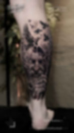 Black and Grey-Realistic-Greek-Mythology-Tattoo