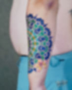 Colour-Forearm-Mandala-Tattoo-In-Bali